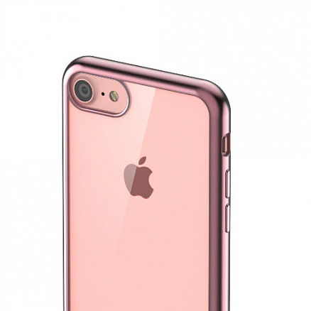 Чехол для iPhone 7, 8 гелевый SwitchEasy Flash прозрачный розовое золото