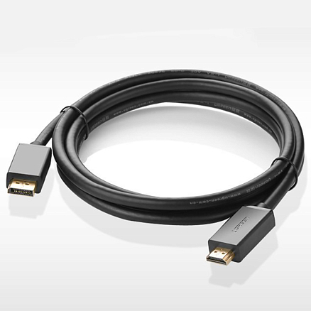 Кабель DisplayPort - HDMI (папа - папа) длина 3 м 4Kx2K Ugreen DP101 черный