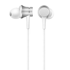 Наушники Xiaomi Mi In-Ear Basic вакуумные c микрофоном серебристые