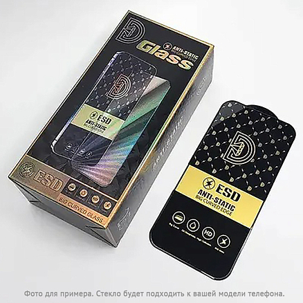 Защитное стекло для Samsung Galaxy A56 на весь экран противоударное Digitalpart Black FG 2.5D черное