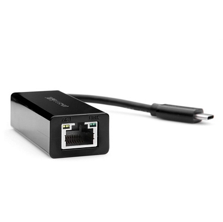 Переходник Type-C  - Ethernet RJ45 (папа - мама) с кабелем Ugreen 30287 черный