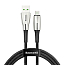 Кабель USB - MicroUSB для зарядки 0,5 м 4А плетеный Baseus Waterdrop (быстрая зарядка) черный