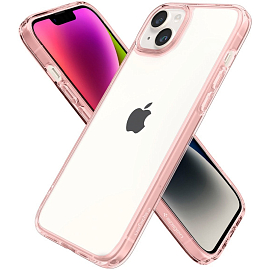 Чехол для iPhone 14 гибридный Spigen Ultra Hybrid розовый