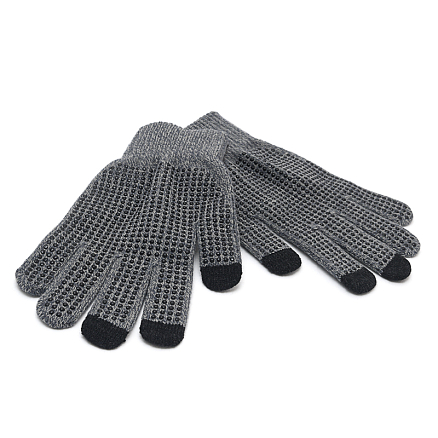 Перчатки трикотажные для емкостных дисплеев Greengo (Польша) N-06 серые