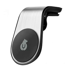 Держатель автомобильный в решетку обдува магнитный uBear Unit серебристый