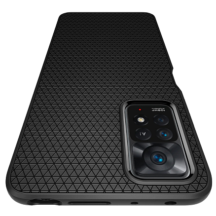 Чехол для Xiaomi Redmi Note 11 Pro, 11 Pro 5G гелевый Spigen Liquid Air матовый черный