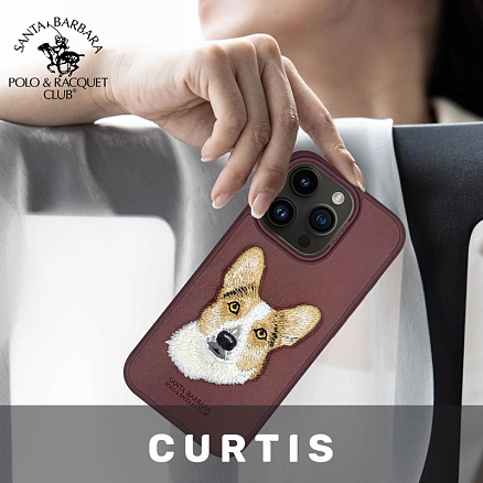 Чехол для iPhone 15 Pro кожаный Santa Barbara Polo & Racquet Club Curtis красный
