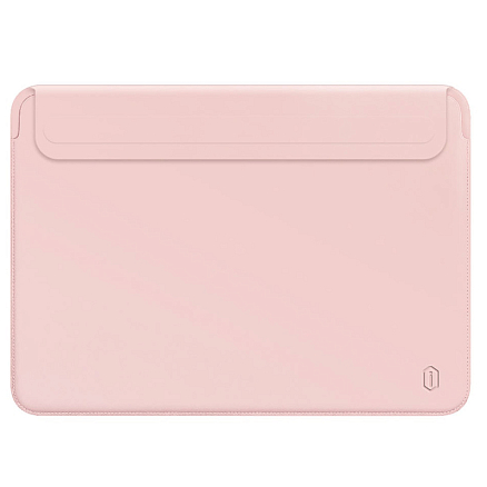 Чехол для Apple MacBook Pro 13 A1708, A1989, A1706, A1502, A1425, A1278, A2159, A2251, A2289 кожаный футляр WiWU Skin Pro II розовый