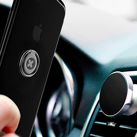 Держатель для телефона на палец Baseus Symbol черный