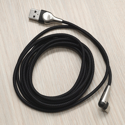 Кабель USB - Type-C для зарядки 2 м 2А с угловым Type-C Baseus MVP черный