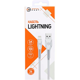 Кабель USB - Lightning для зарядки iPhone 1 м 3A Digitalpart LC-303 белый