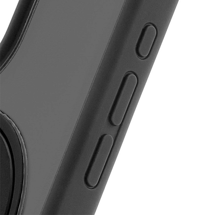 Чехол для iPhone 16 Pro гибридный с подставкой uBear Clip 360 Mag Magsafe прозрачно-черный