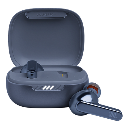 Наушники TWS беспроводные JBL Live Pro+ вакуумные с микрофоном и шумоподавлением синие