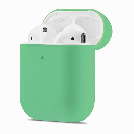 Чехол для наушников AirPods 2 силиконовый мятный
