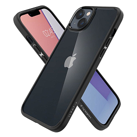 Чехол для iPhone 14 гибридный Spigen Ultra Hybrid матовый черный