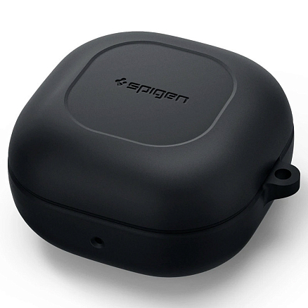 Чехол для наушников Samsung Galaxy Buds Live силиконовый с карабином Spigen SGP Silicone Fit черный