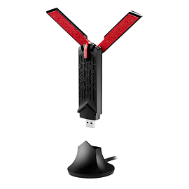 WI-FI USB-адаптер с выносной базой и двойной антенной 1800 Мбит/с двухдиапазонный Asus USB-AC68