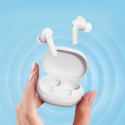 Наушники TWS беспроводные Haylou MoriPods ANC вакуумные с микрофоном и активным шумоподавлением белые