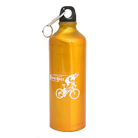 Бутылка для воды спортивная алюминиевая Sport Pot 750 мл золотистая