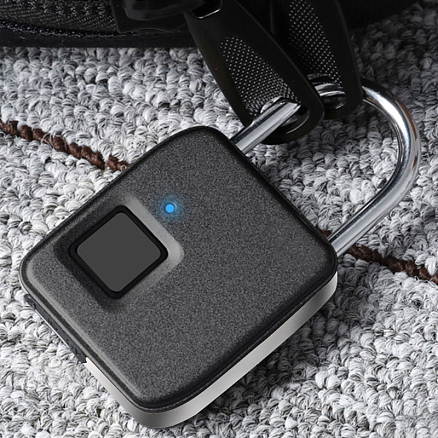 Замок биометрический по отпечатку пальца портативный WiWU Smart Lock FL-S3 черный