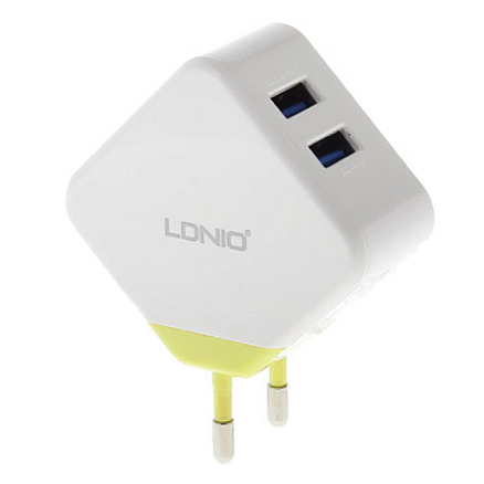 Зарядное устройство сетевое с двумя USB входами 3.1А Ldnio DL-AC58