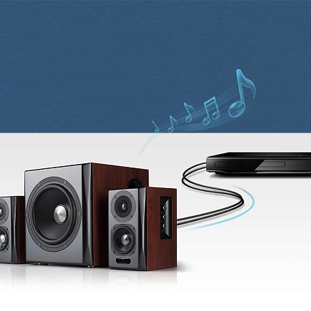 Кабель 2RCA - 2RCA тюльпаны (папа - папа) 1,5 м Ugreen AV104