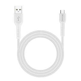 Кабель USB - MicroUSB для зарядки 1,5 м 2.4А Atomic Energeek-Blast белый