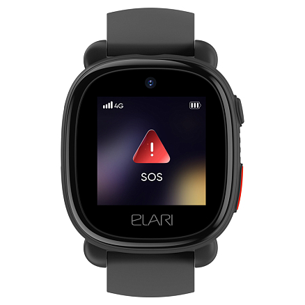 Детские умные часы с видеозвонками, GPS и Wi-Fi трекером Elari KidPhone 4G Lite черные