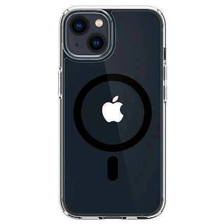 Чехол для iPhone 13 гибридный Spigen Ultra Hybrid MagSafe прозрачно-черный