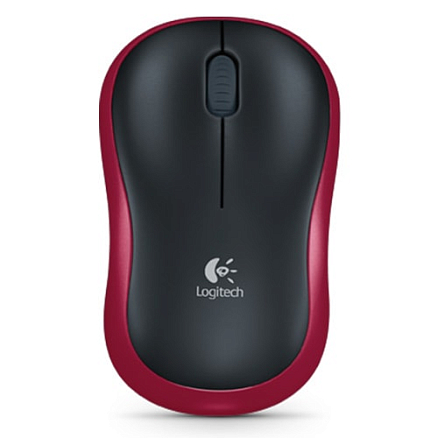 Мышь беспроводная Logitech M185 красная