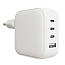 Зарядное устройство сетевое с USB и 3 Type-C100W VLP G-Charge (быстрая зарядка QC, PD) белое