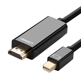 Кабель Mini DisplayPort - HDMI (папа - папа) длина 3 м 4K Ugreen MD101 черный