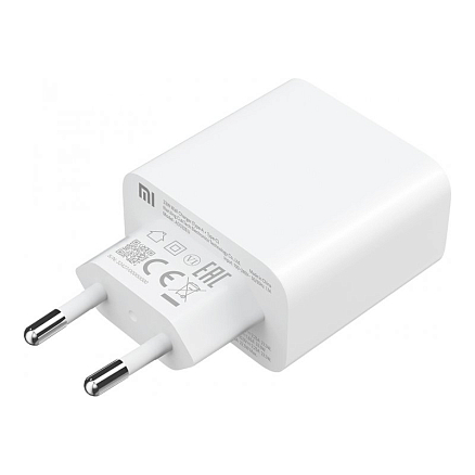Зарядное устройство сетевое с USB и Type-C 33W Xiaomi Mi Wall Charger (быстрая зарядка QC, PD) белое