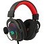 Наушники Redragon Zeus X полноразмерные с микрофоном и RGB подсветкой игровые черно-красные