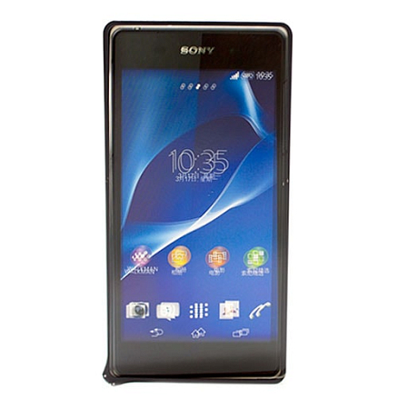 Чехол для Sony Xperia Z2 Бампер алюминиевый ультратонкий Love Mei 0,7мм черный