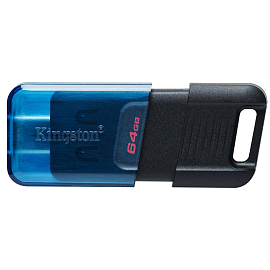 Флешка Kingston DataTraveler 80 M 64GB Type-C USB 3.2 Gen 1 черная