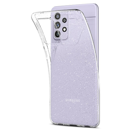 Чехол для Samsung Galaxy A72 гелевый с блестками Spigen SGP Liquid Crystal Glitter прозрачный