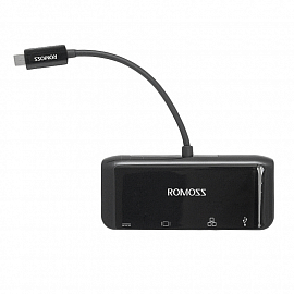 Хаб (разветвитель) Type-C - Ethernet, VGA, USB 3.0, Type-C Romoss Mobula