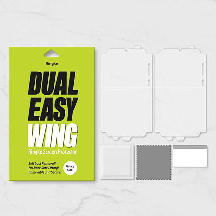 Пленка защитная Samsung Galaxy S20+ на весь экран и торцы Ringke Dual Easy прозрачная 2 шт.