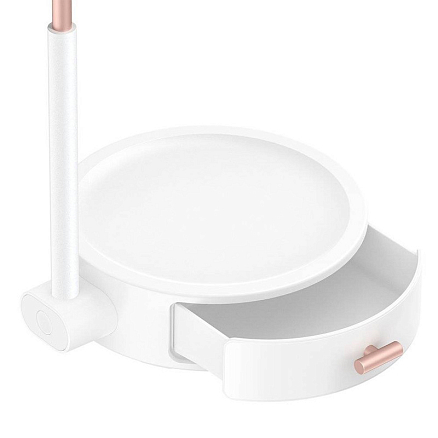 Зеркало для макияжа с подсветкой настольное Baseus Beauty Lighted Makeup Mirror белое