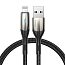 Кабель USB - Lightning для зарядки iPhone 1 м 2.4А плетеный Baseus Horizontal TZ черный