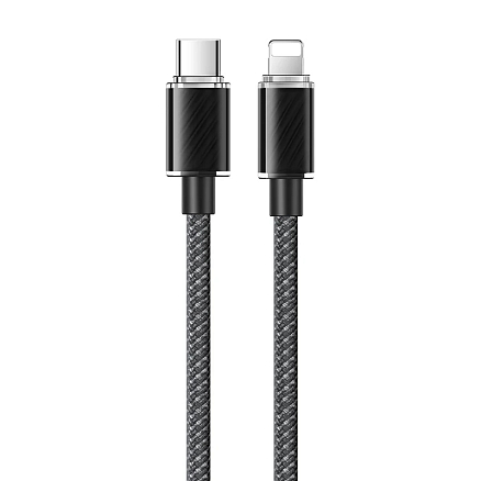 Кабель Type-C - Lightning для зарядки 1,2 м 3А 36W плетеный McDodo CA-3660 (быстрая зарядка PD) черный