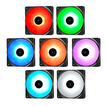 Вентилятор (кулер) для корпуса ПК Deepcool RF 120 с RGB-подсветкой комплект 3 шт.