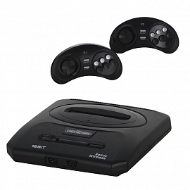 Игровая приставка Retro Genesis Remix 8/16Bit 600 игр с двумя беспроводными геймпадами черная