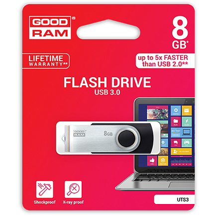 Флешка GOODRAM UTS3 8Gb USB 3.0 черная