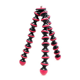 Мини-штатив гибкий для телефона, фотоаппарата или экшн-камеры Gorilla L (без адаптеров) черно-розовый