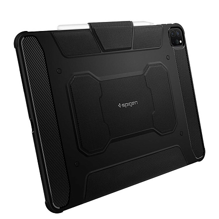 Чехол для iPad Pro 12.9 2021 гелевый Spigen Rugged Armor Pro черный