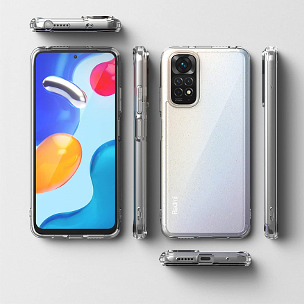 Чехол для Xiaomi Redmi Note 11, 11S гибридный Ringke Fusion прозрачный