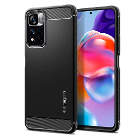 Чехол для Xiaomi Redmi Note 11 Pro+ гелевый Spigen SGP Rugged Armor черный