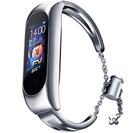 Сменный браслет для Xiaomi Mi Smart Band 3, 4, 5, 6 металлический Hurtel серебристый